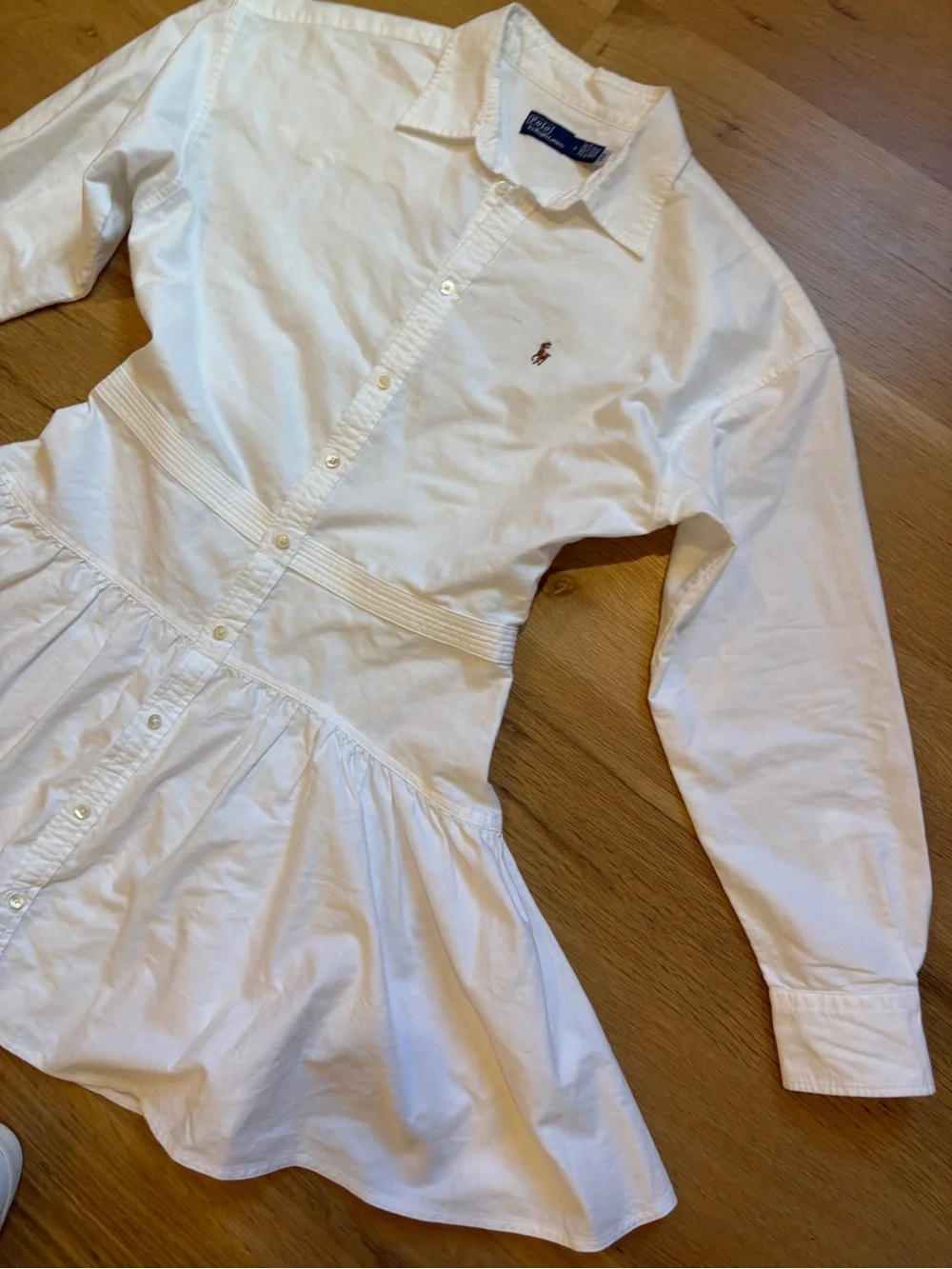 Polo long Sleeve Panel Mini Shirtdress - Picture 10 of 10